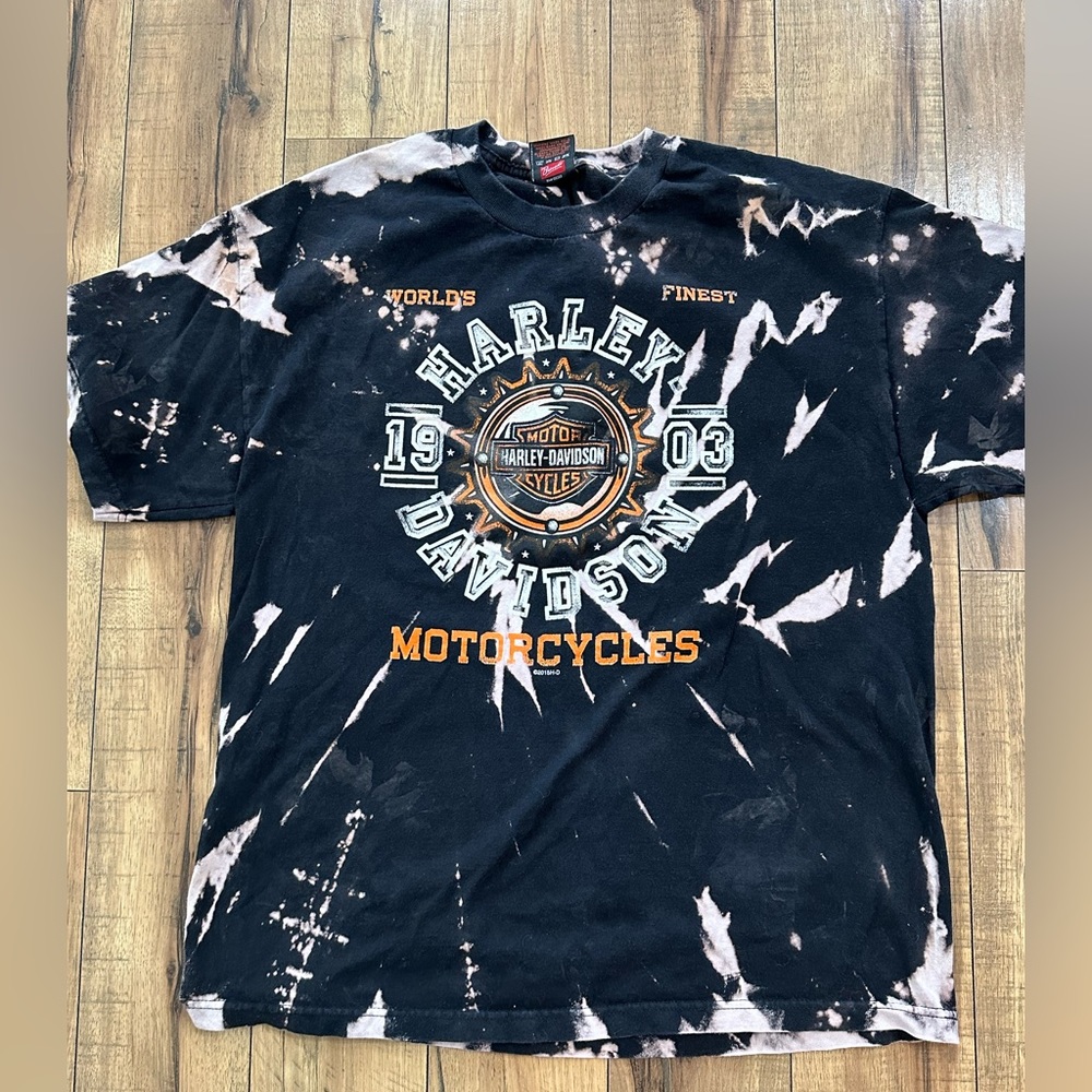 ⚡️ Genuine Harley Davidson Acid Wash Tshirt 100% Cotton Size Xl